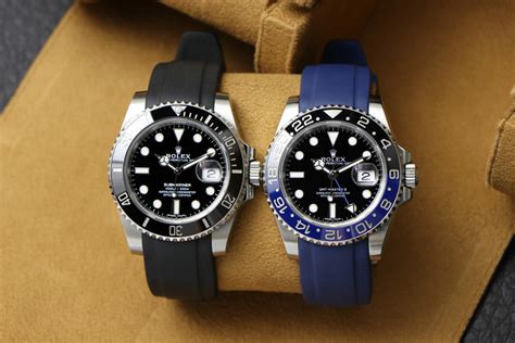 rolex submariner with silicone strap|rolex submariner 2020 rubber strap.